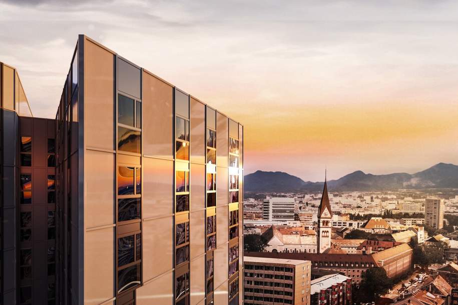 Willkommen im High Five – Ihr neues Zuhause ab Sommer 2025 mit grandioser Aussicht!, Wohnung-miete, 1.320,01,€, 4020 Linz(Stadt)