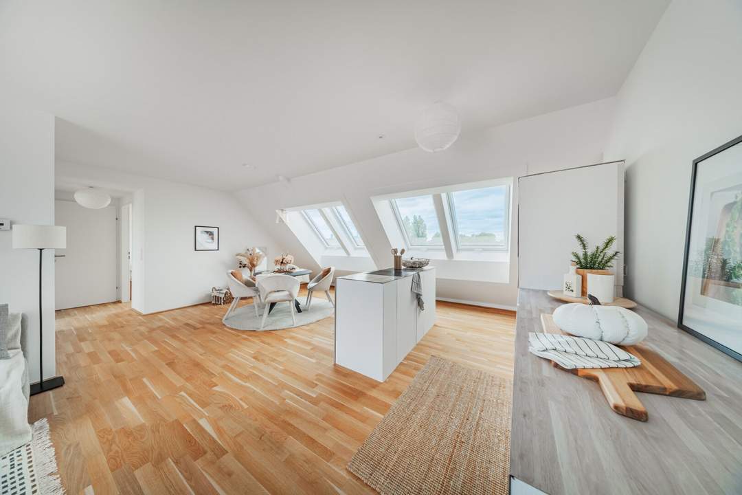 Dachgeschoss mit Weitblick: Urban. Modern. Exklusiv.