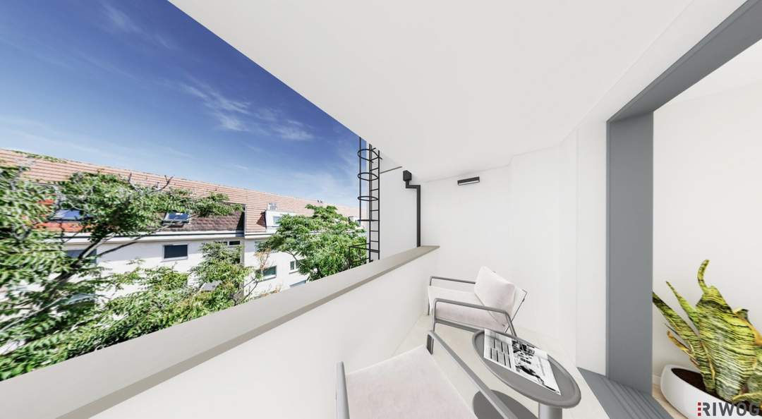 Auf Hundertwassers Spuren | DG-ERSTBEZUG mit TERRASSE | Komplett hofseitig | Ost-Ausrichtung | Für Eigennutzer oder Anleger | JETZT VR-Tour buchen