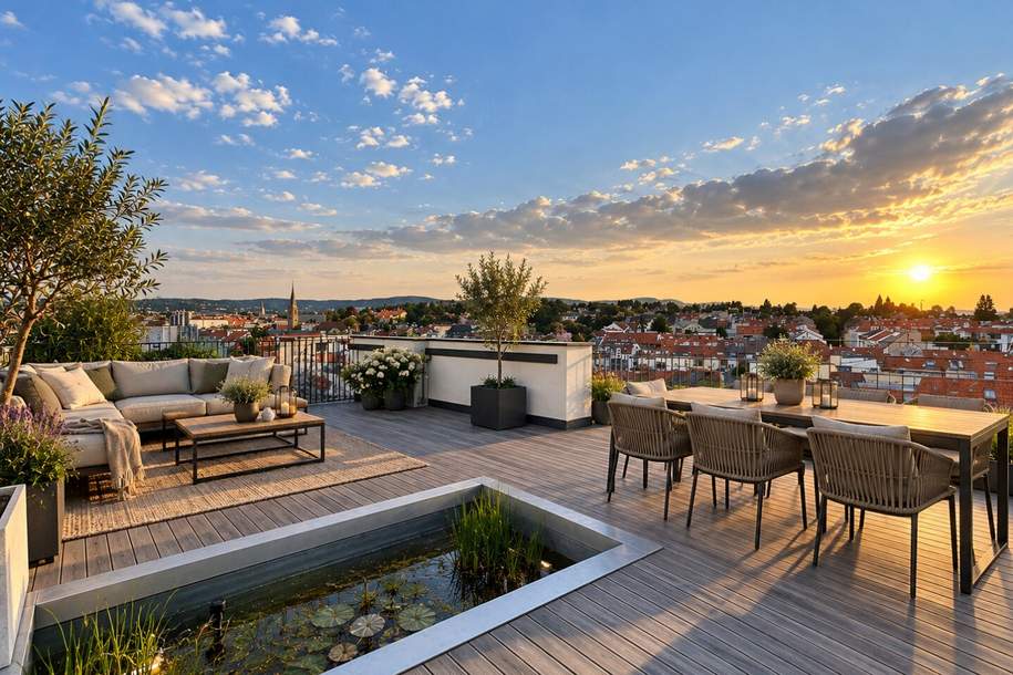 WOW | Weitblick über Wiens Dächer | Außergewöhnliche Glasflächen | Top-Ausstattung | Nähe Währinger Straße und Aumannplatz, Wohnung-kauf, 1.290.000,€, 1180 Wien 18., Währing