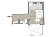 TINY APARTMENT mit Terrasse komplett in den Innenhof gerichtet | LUFT-WÄRME-PUMPE