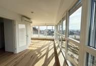 Freifläche auf zwei Terrassen mit Schönbrunnblick und Blick auf Steinhofkirche: neu sanierte und klimatisierte 2-Zimmer-Wohnung!