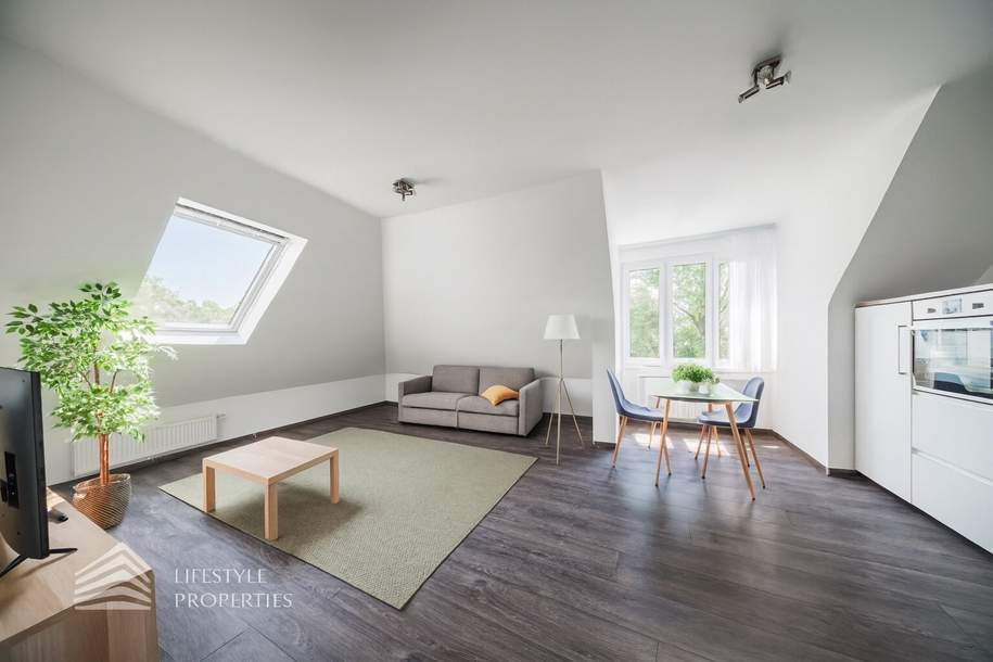 Dachgeschosswohnung mit Grünblick – 3 Zimmer im 18. Bezirk, Wohnung-kauf, 465.000,€, 1180 Wien 18., Währing