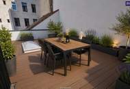 Entdecken Sie diesen Terrassentraum im ruhigen Innenhof + neu sanierte 3-Zimmer-Wohnung mit Klimaanlage & Luftwärmepumpe + Saniertes Altbauhaus