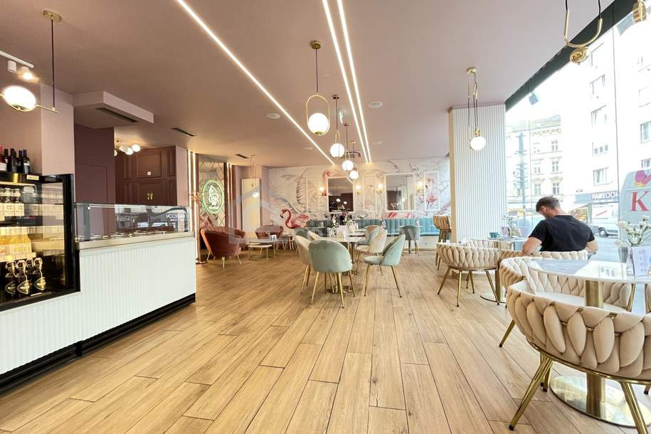 Neuwertiges Café in 1050 Wien: 150m², Top-Ausstattung, Gewerbeobjekt-miete, 3.100,00,€, 1050 Wien 5., Margareten