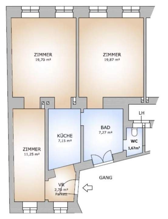 POTENTIAL/Sanierungsbedürftige Altbauwohnung beim Bahnhof Meidling + direkte U6 Nähe!!
