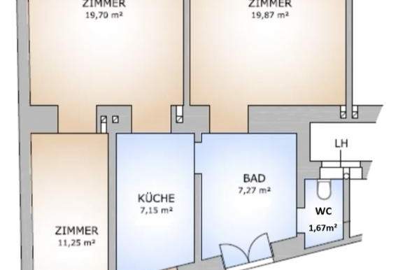 POTENTIAL/Sanierungsbedürftige Altbauwohnung beim Bahnhof Meidling + direkte U6 Nähe!!, Wohnung-kauf, 189.500,€, 1120 Wien 12., Meidling