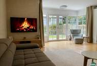 Großer Eigengarten: 4-Zimmer-Wohnung mit Saunahäuschen