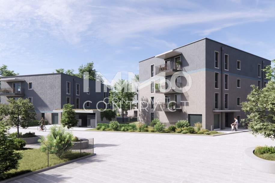 Erstbezug, provisionsfrei und Top-Ausstattung: 2-Zimmer-Wohnung mit großem Balkon, Wohnung-kauf, 250.900,€, 2700 Wiener Neustadt(Stadt)