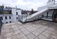 ROLLINGERGASSE, DACHGESCHOSS, 106 m2 Maisonette mit 30 m2 Terrasse, Wohnküche, 2 Zimmer, Wannenbad, Parketten, WG-geeignet