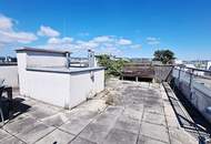 TERRASSENHIT, U1-NÄHE, 84 m2 Dachgeschoß mit 30 m2 Terrasse, 2 Zimmer, Wohnküche, 2 Bäder, Parketten, Viktorgasse