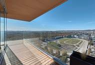 BESSER als in NYC beim Central Park! UNVERBAUBARER WEITBLICK über PRATER und DONAU vom 25. Stock! Eckwohnung mit Traumterrassen und Wintergarten!