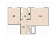 Sehr gut aufgeteilte 2 Zimmer Wohnung mit separater Küche