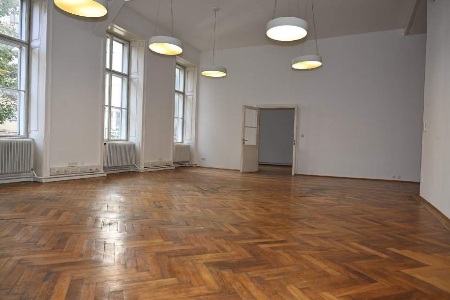 Unbefristete, repräsentative Bürofläche mit Altbaucharme Nähe Margaretenplatz zu mieten, Gewerbeobjekt-miete, 4.534,32,€, 1050 Wien 5., Margareten
