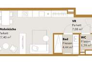 ASG IV-Qualitatives Wohnen in urbaner Lage: großartiger 1-Zimmer ERSTBEZUG mit Balkon! Provisionsfrei