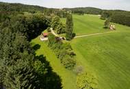 Zum Verkauf steht ein zusammenhängendes Landwirtschafts- und Waldgrundstück mit Holzhaus