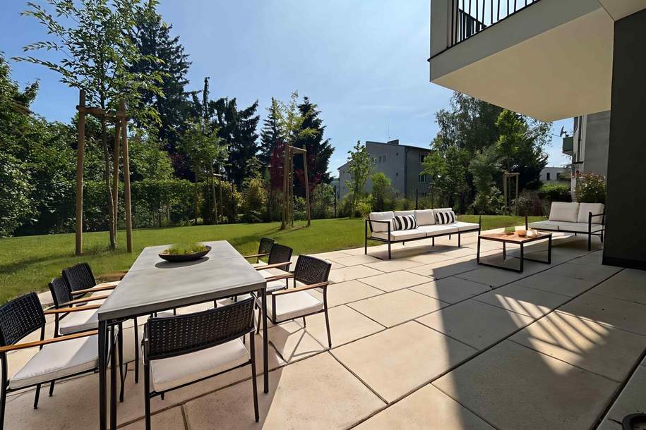 PROVISIONSFREI! Exklusives Wohnerlebnis am Flötzersteig, 1140: Sonnige, wunderschöne 3-Zimmer GARTENWOHNUNG mit 3 Terrassen! ERSTBEZUG!, Wohnung-kauf, 745.000,€, 1140 Wien 14., Penzing