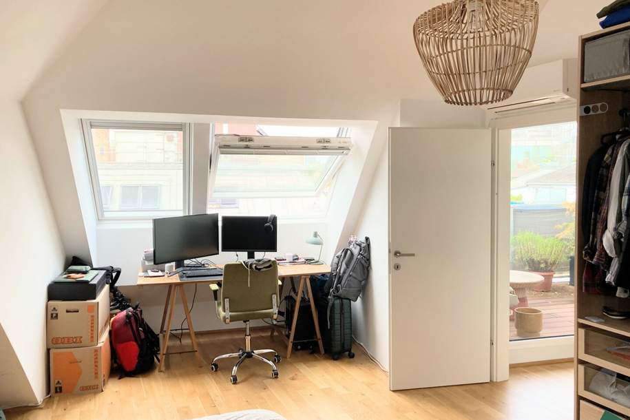 Schöne 2-Zimmer-DG-Wohnung mit Terrasse und Klimaanlage, Wohnung-miete, 1.099,00,€, 1050 Wien 5., Margareten