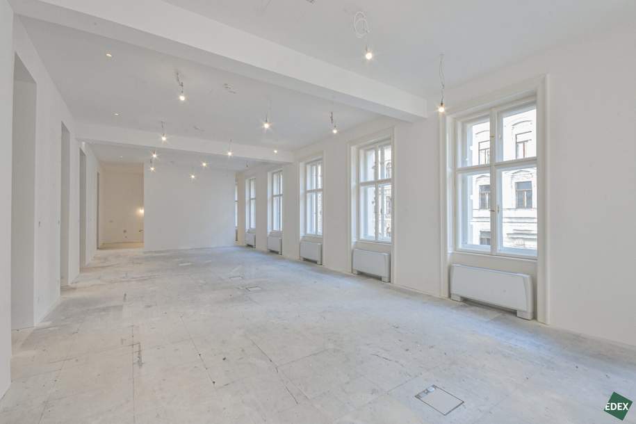 Erstbezug nach Sanierung – Repräsentatives Altbau-Büro nahe Rathaus mit Terrasse, Gewerbeobjekt-miete, 12.077,11,€, 1010 Wien 1., Innere Stadt