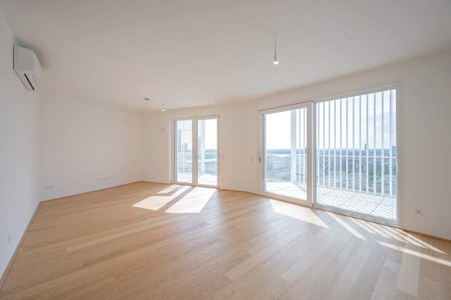 JETZT wird's leywand. Das Wohnhochhaus am Nordbahnviertel - letztes Rooftop mit traumhafter Raumhöhe + Kaminanschluss (T195), Wohnung-kauf, 1.329.900,€, 1020 Wien 2., Leopoldstadt