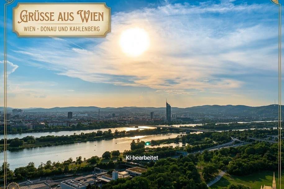 Donauparkblick: Spacious studio apartment on a higher floor for short or long term rent!, Wohnung-miete, 1.250,00,€, 1220 Wien 22., Donaustadt