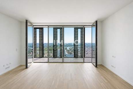 Erstbezug Studio mit Weitblick: 40. Etage - U1 Donauinsel. DC2 Tower, Wohnung-miete, 1.100,00,€, 1220 Wien 22., Donaustadt