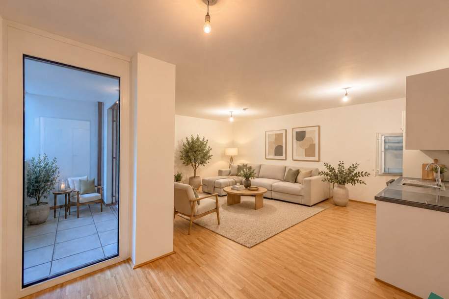 Traumhafter und sehr geräumiger 2-Zimmer-Neubau mit großem Balkon, Wohnung-miete, 1.449,00,€, 1200 Wien 20., Brigittenau