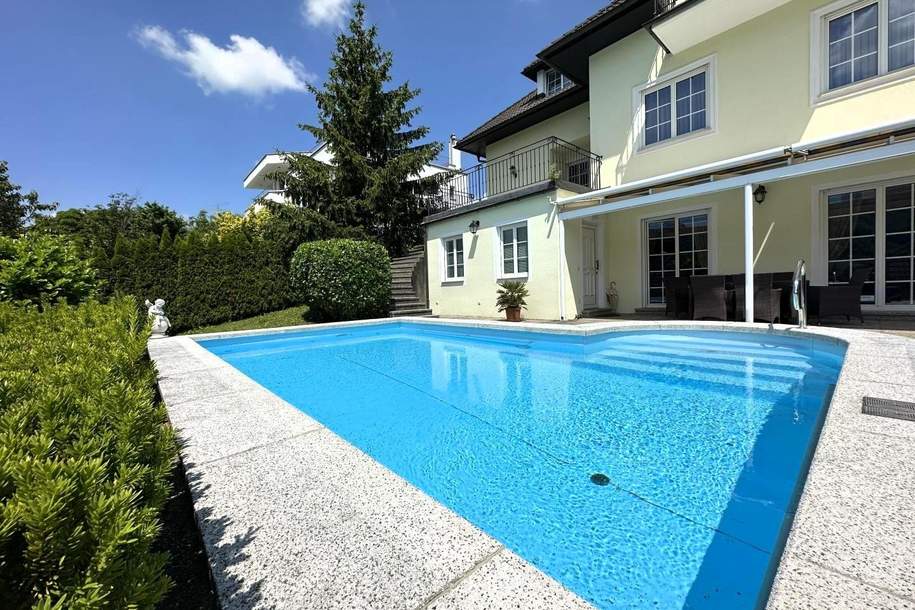 Architekten-Villa mit Lift, Pool und großem Garten // Architect's villa with elevator, pool and large garden //, Haus-kauf, 2.900.000,€, 3400 Tulln