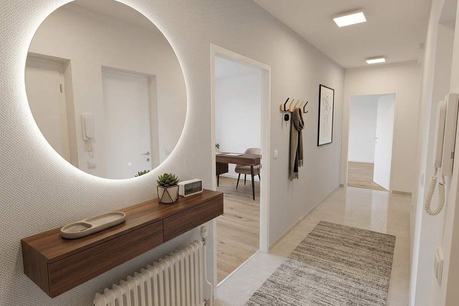 Erstvermietung nach Sanierung | 3,5 Zimmer 95m² Wohnfläche zzgl. Balkon & KFZ Abstellplatz, Wohnung-miete, 1.980,00,€, 1130 Wien 13., Hietzing