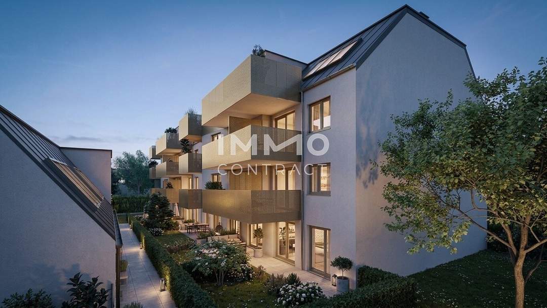 Neubau nahe Freizeitgebiet Liesingbach! Balkon mit Grünblick