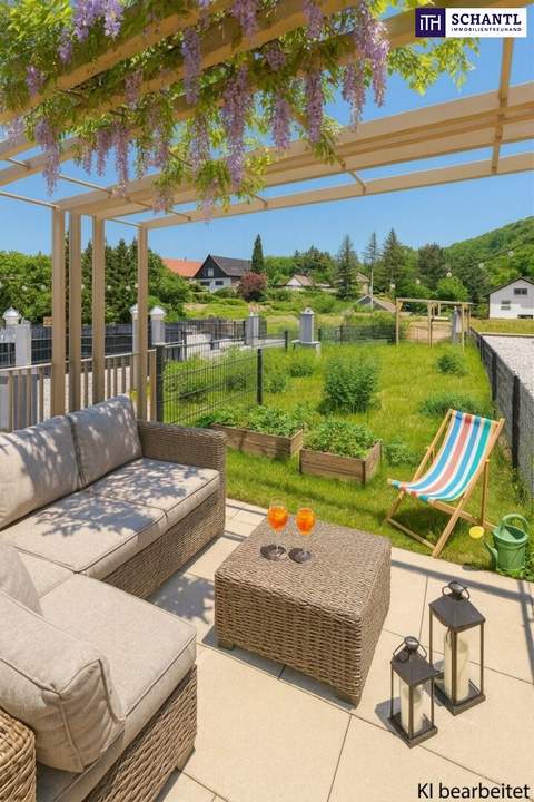 FIRE SALE!! Ein Platz, der mehr kann als wohnen. Wohnen mit WOW-Effekt! Riesiger Balkon und Terrasse + Privater Dachgarten + Grün wohin das Auge reicht + Luftwärmepumpe!