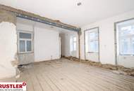 Entkernte Einheit im sanierten Altbau – individuelle Ausbauchance