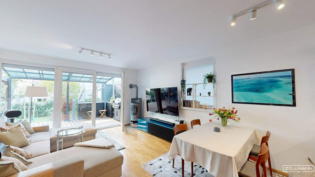 Urbanes Townhouse mit Eigengarten, Terrasse und Garage – Wohnen mit Hauscharakter im Herzen von Wien | ZELLMANN IMMOBILIEN