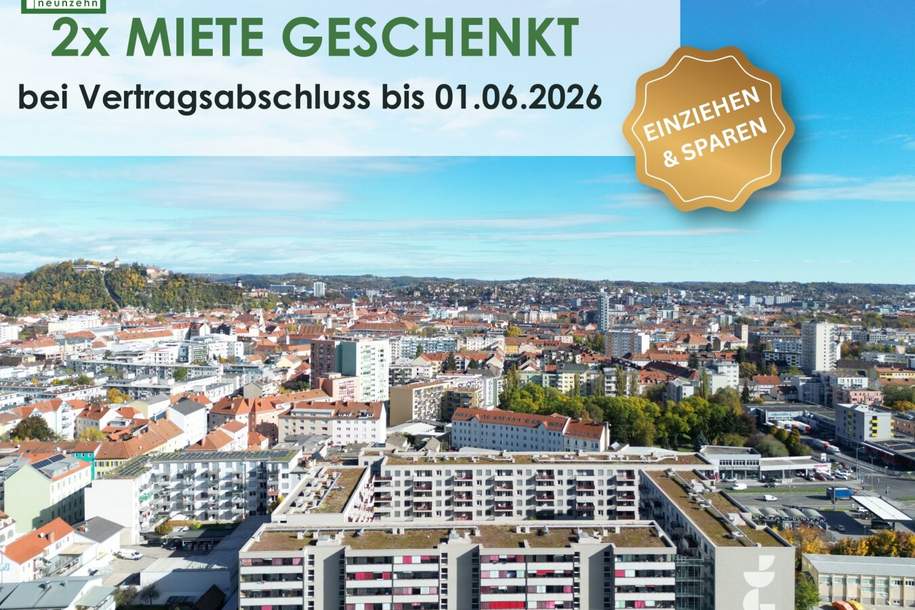 Genossenschaftswohnungen mit Top-Anbindung am Eggenberger Gürtel, Wohnung-miete, 726,97,€, 8020 Graz(Stadt)