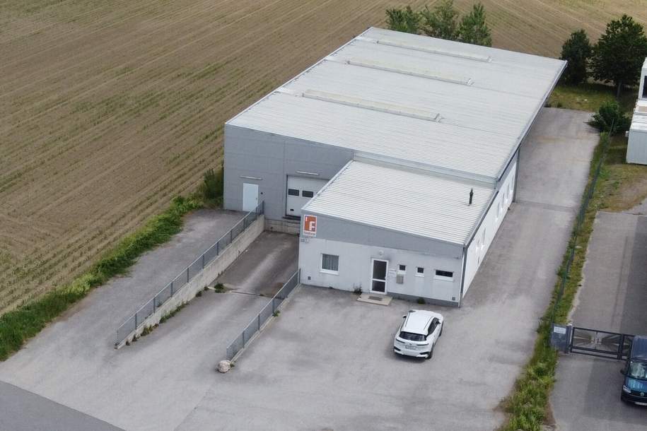 500 m² große Halle mit ca. 150 m² Bürotrakt an der Abfahrt S4 zu verkaufen, Gewerbeobjekt-kauf, 795.000,€, 7201 Mattersburg