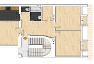 Drei-Zimmer-Dachgeschoß-Wohnung in U-Bahn und S-Bahn-Nähe