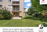 Wohnen wie im eigenen Haus | Großzügige Gartenwohnung mit ca. 500 m² Privatgarten