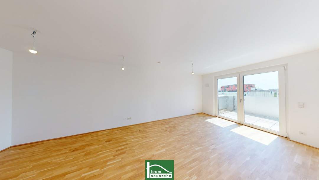 Sonnige DG-Maissonette auf Eigengrund im 22. mit Terrasse und toller Ausstattung (Erdwärme, Sonnenschutz,..) - Anlegerpreis (Netto)