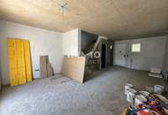 Ein Haus mit Blick zur Burg Kreuzenstein