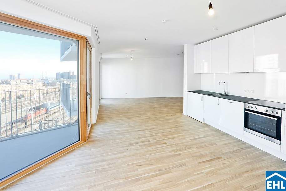 Sonnwendviertel: 1-Zimmer-Wohnung mit Balkon im 6. OG – Fitnessraum, Co-Working & Rooftop-Terrasse inklusive!, Wohnung-miete, 1.150,00,€, 1100 Wien 10., Favoriten