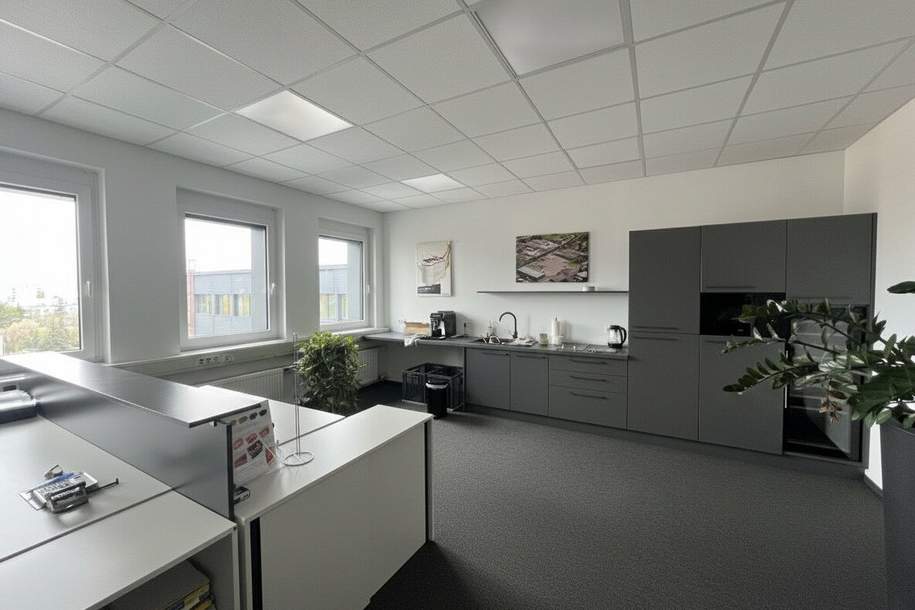 Gewerbepark Traiskirchen! 155 m² Büro mit Weitblick! Ab sofort unter € 10/m² inkl. allg BK!, Gewerbeobjekt-miete, 1.534,50,€, 2514 Baden