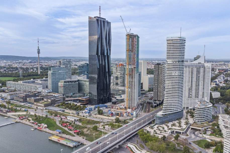 ++ Der WOLKENKRATZER an der DONAU ++ DREI Zimmer mit Skyline-View, Wohnung-kauf, 1.799.000,€, 1220 Wien 22., Donaustadt