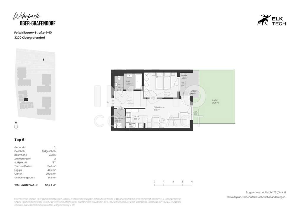 53,49qm 2Zi O-Gartenwohnung Erstbezug, Ökologische Bauweise