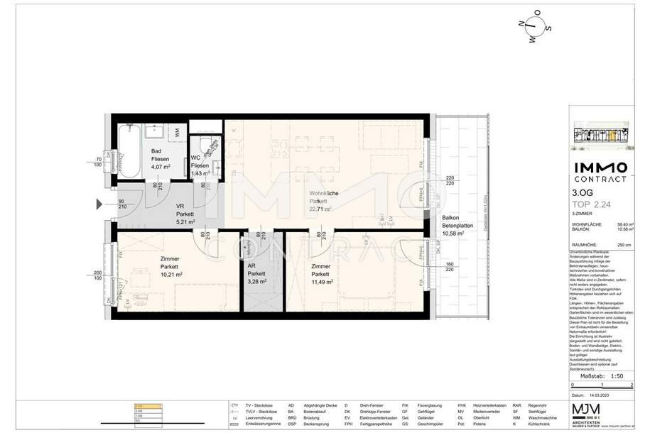 Stock2Live Exklusive Wohneinheiten 42qm - 120qm in Stockerau! _fußläufig zu Schule und Bahnhof!, Wohnung-kauf, 331.000,€, 2000 Korneuburg