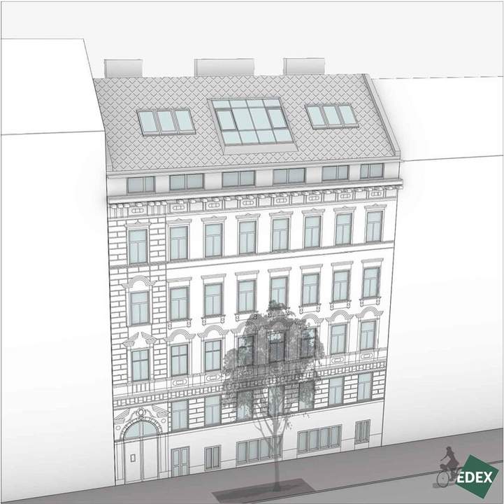 Baubewilligter DG-Ausbau im 7. Bezirk | 4 Wohnungen | Erzielbare gewichtete Fläche ca. 344 m²