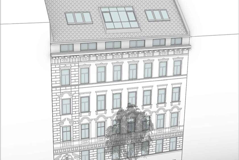 Baubewilligter DG-Ausbau im 7. Bezirk | 4 Wohnungen | Erzielbare gewichtete Fläche ca. 344 m², Wohnung-kauf, 799.000,€, 1070 Wien 7., Neubau
