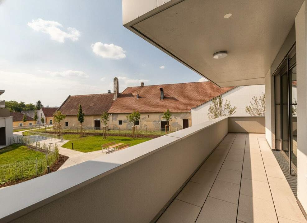 FLORIANI – Quartier am Tullnerfeld - Stilvolle Eckwohnung mit großem Balkon - Viele Extras für ihr Wohlbefinden - PROVISIONSFREI - Bahnhof Tullnerfeld in der Nähe