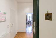 Zentral begehbare lichtdurchflutete 3-Zimmer-Altbauwohnung | 2 Bäder | nahe Rennweg
