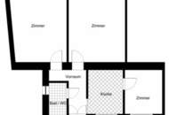 Sanierungsbedürftige 3 Zimmer-Altbauwohnung in der Juchgasse