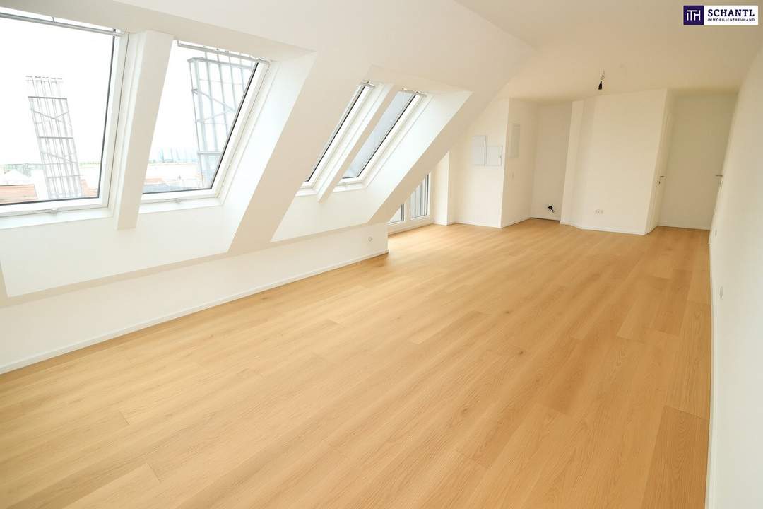 Preisreduktion! Genießen Sie den Weitblick über die Dächer Wiens – 3-Zimmer-Dachgeschosswohnung mit sonnigem Balkon - nahe Hauptbahnhof